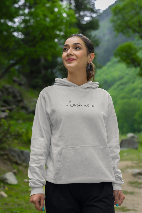 Love Us Hoodie (Premium-Fitted) (Embroidery)