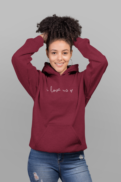 Love Us Hoodie (Premium-Fitted) (Embroidery)
