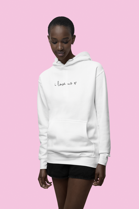 Love Us Hoodie (Premium-Fitted) (Embroidery)