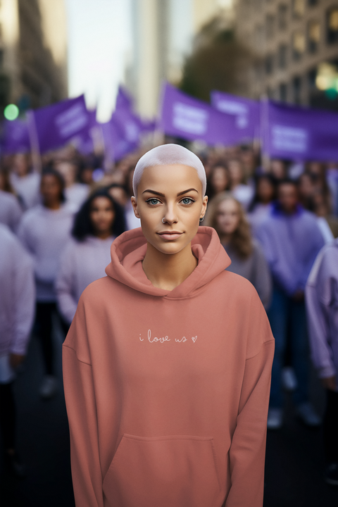 Love Us Hoodie (Premium-Fitted) (Embroidery)