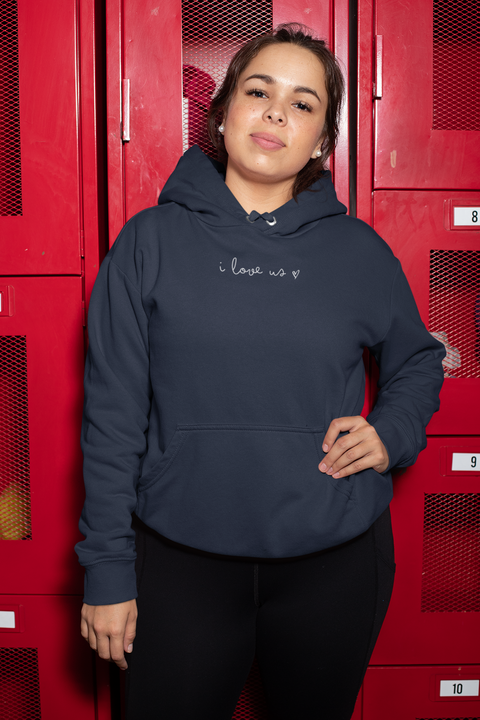 Love Us Hoodie (Premium-Fitted) (Embroidery)