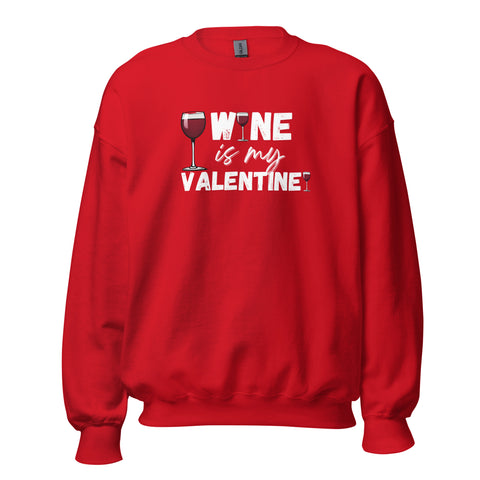 Wine Valentine Sweatshirt (Loose Fit)