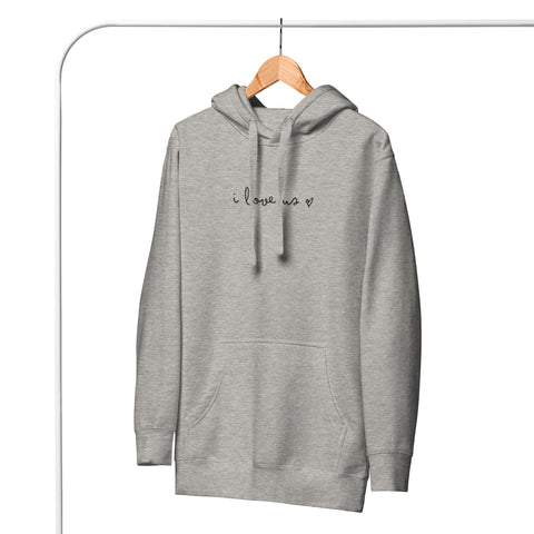 Love Us Hoodie (Premium-Fitted) (Embroidery)