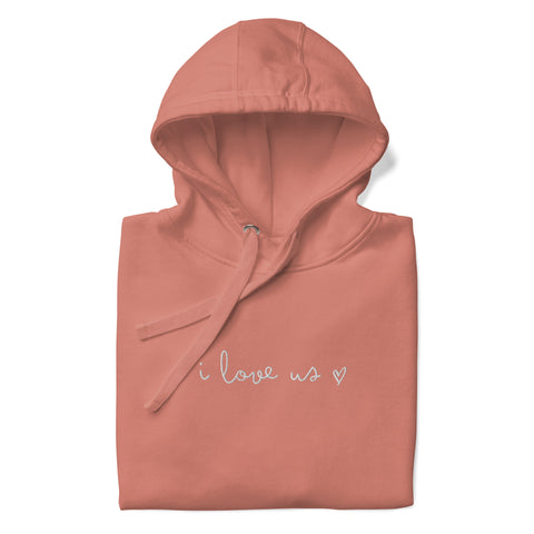 Love Us Hoodie (Premium-Fitted) (Embroidery)