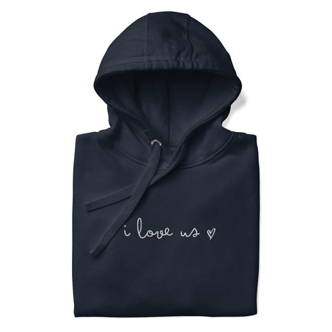 Love Us Hoodie (Premium-Fitted) (Embroidery)