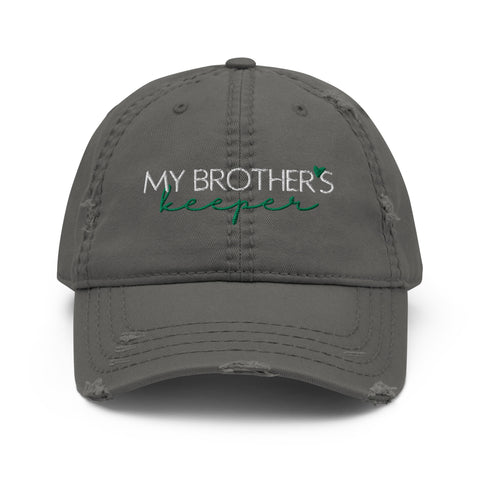 Brother's Keeper Distressed Dad Hat - Millennial Swag