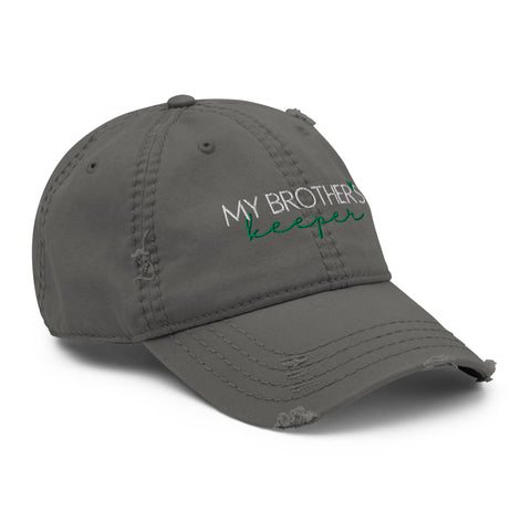 Brother's Keeper Distressed Dad Hat - Millennial Swag