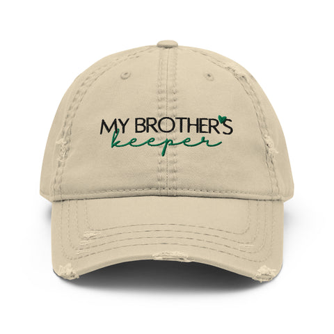 Brother's Keeper Distressed Dad Hat - Millennial Swag