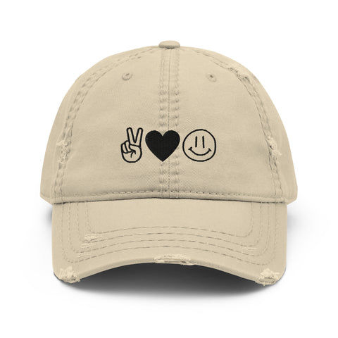 Peace Love Happiness Hat - Millennial Swag