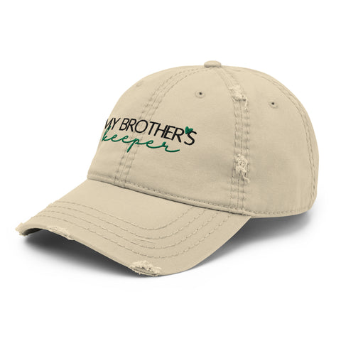 Brother's Keeper Distressed Dad Hat - Millennial Swag