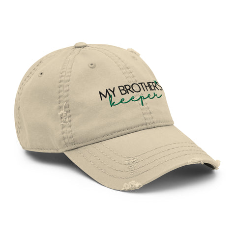 Brother's Keeper Distressed Dad Hat - Millennial Swag