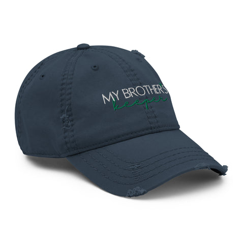 Brother's Keeper Distressed Dad Hat - Millennial Swag